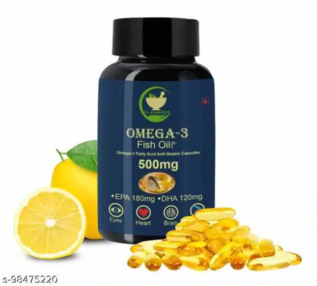 Fij Ayurveda 60 Pcs Omega3 Fish Oil Capsule