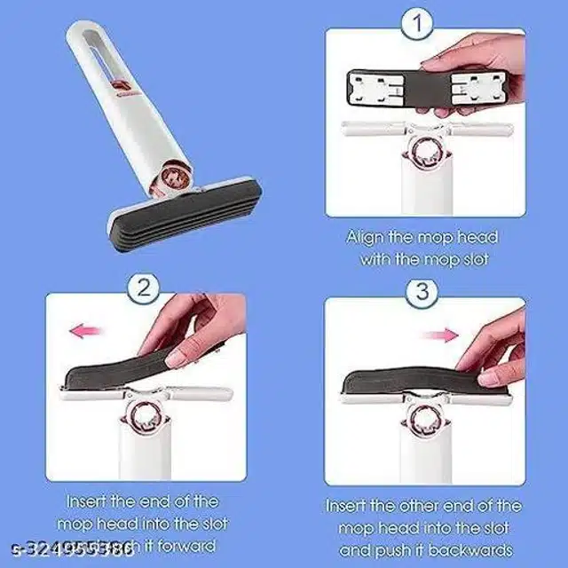 Portable Self Squeeze Mini Mop (White)