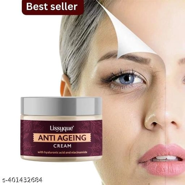  Lissyque Anti Ageing Cream Enrich With Hyaluronic acid And Niacinamide for Reduce Wrinkles, Reduce Pores And Moisturize Skin