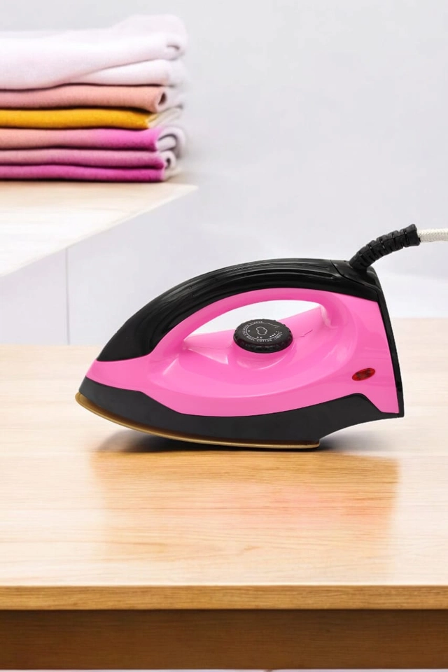 Nissan Home Appliances Vintage Electric Dry Iron (Pink & Black, 1000 W)