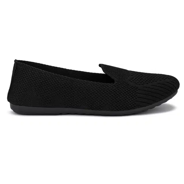 Bersache Loafers for Women (Black, 4)