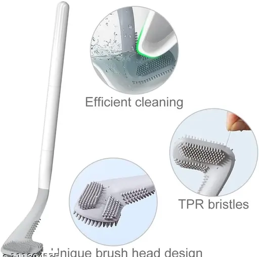 Plastic Golf Shape Toilet Cleaning Brush (Grey, Pack of 2)