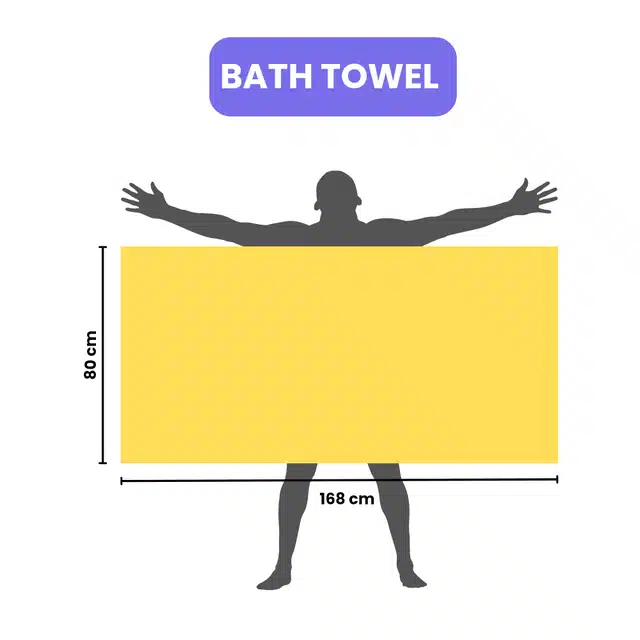 Beach & Bath Towel (Pack of 3) (Multicolor, 80x170 cm)