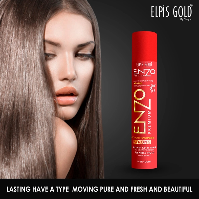 Combo of Enzo Keratin Long Lasting Hair Spray (420 ml) & Roller Brush (Set of 2)