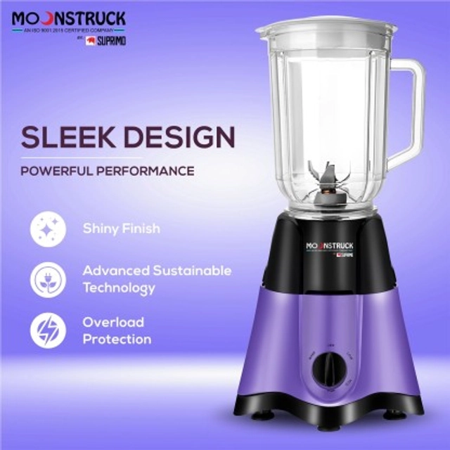 MOONSTRUCK By Suprimo 750 Watt 4 Jars Juicer Mixer Grinder - (Purple)