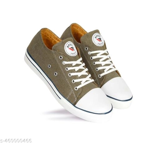 Sneakers for Men (Olive & White, 6)