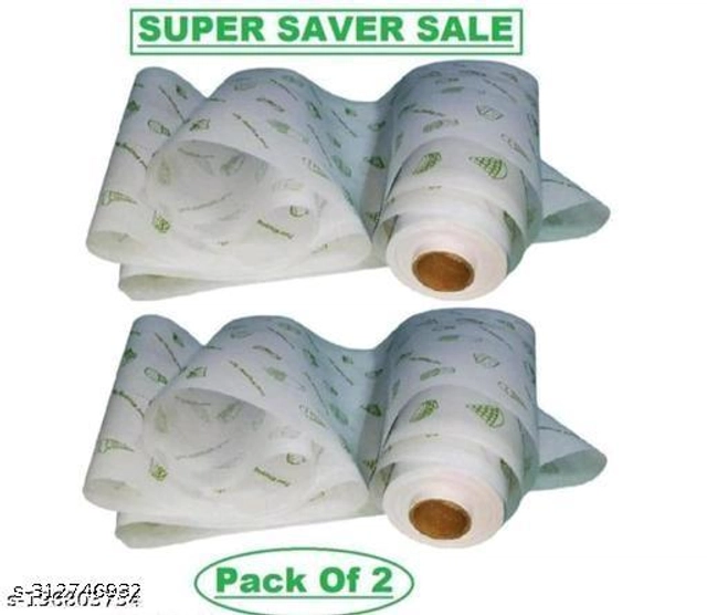 Food Wrapping Roll Paper (White, 25 m) (Pack of 2)