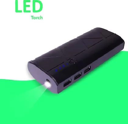 Premium Fast Charging Power Bank (Black, 10000 mAh)