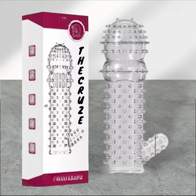 A R Silicone Crystal Dotted Condom for Men (Transparent)