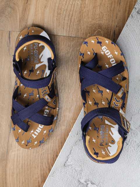 Pu-Ozone Kid's Sandal (Tan, 4) (ADE-242)