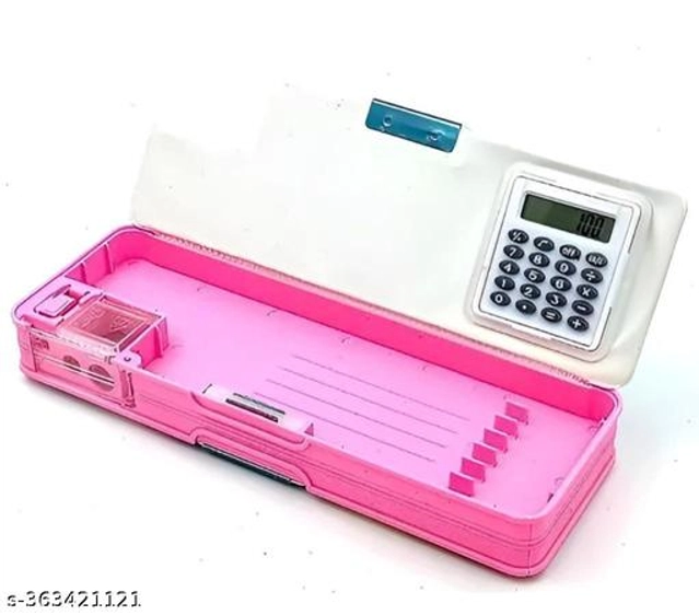 Pencil Box with Calculator for Kids (Multicolor)