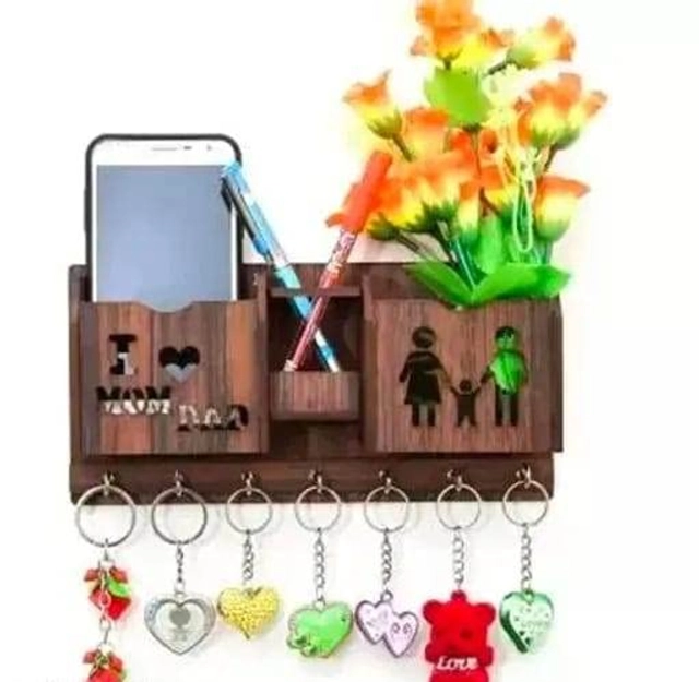 JAIPUR WOODEN CRAFTS wooden Keyholder- MOM DAD & Sweet Home (Pack 2)