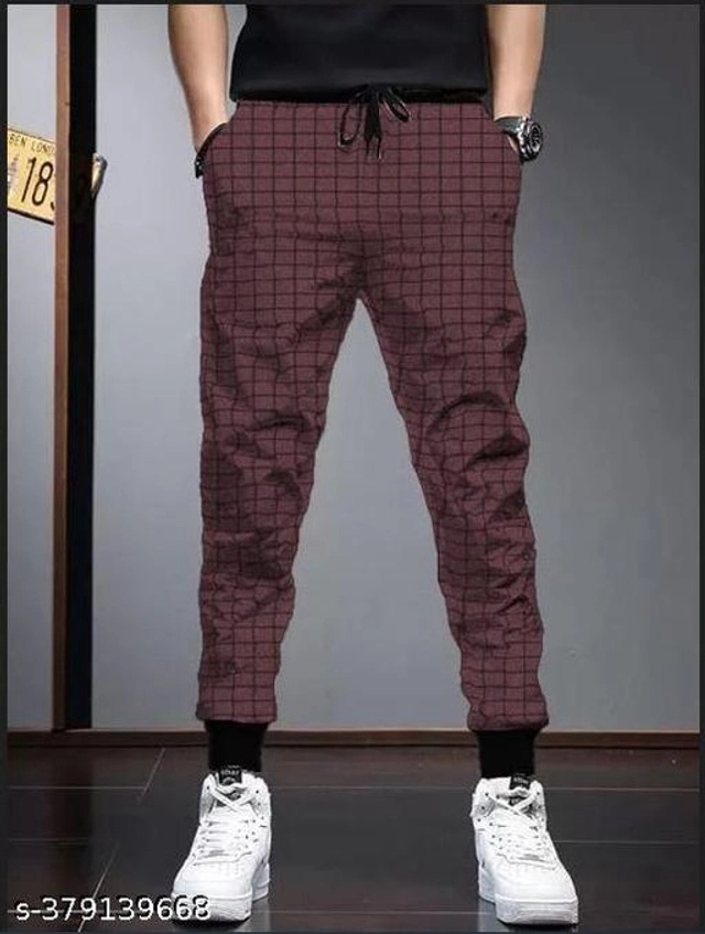 Cotton Trackpants for Boys (Maroon, 10-11 Years)