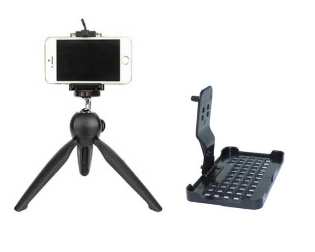 Plastic Tripod For Mobile Phone With Free Chargeing Stand (Set Of 2) (Pk-001)