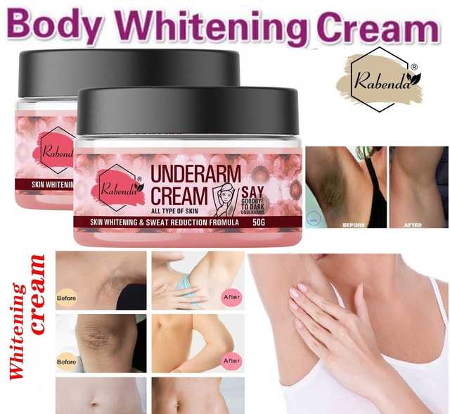 Rabenda Underarm & Neck Back Whitening Cream for All Skin Types (Pack of 2, 50 g) (AF-580)