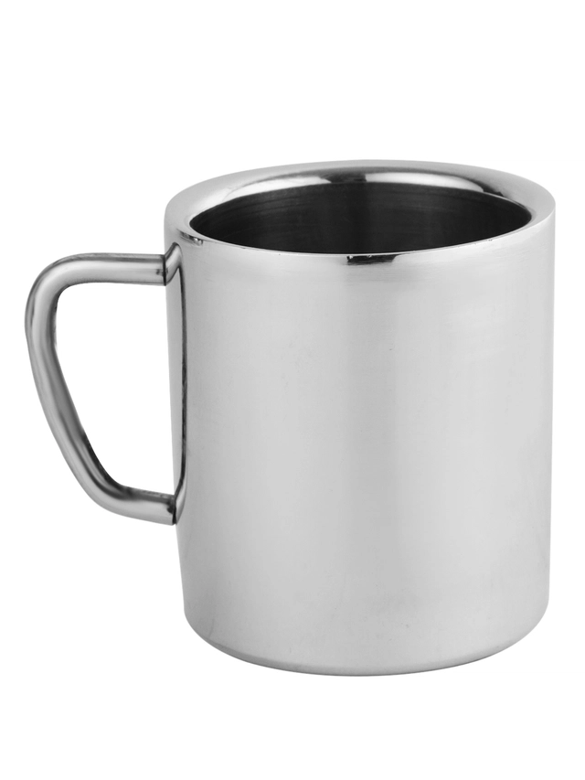 NIVIS Stainless Steel Double Wall Coffee Mug (150 ml each, pack of 2)