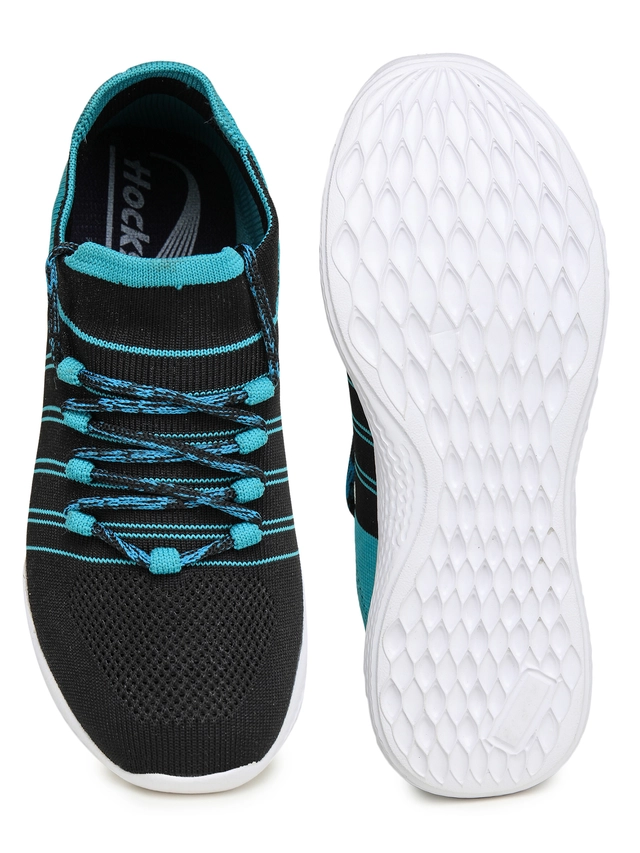 Sports Shoes for Men (Black & Sky Blue, 6)