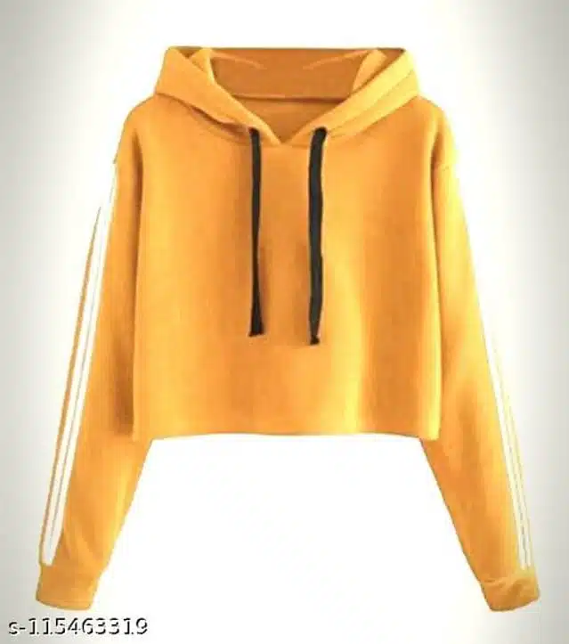 Full Sleeve Sweatshirts for Women (Yellow, L) (N15)