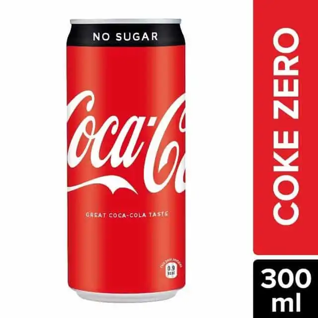 कोक जीरो (नो शुगर ) सॉफ्ट ड्रिंक , 300 ml (कैन )