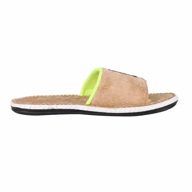 STYLE HEIGHT Slides for Men's Soft And Comfort (Brown, 10)