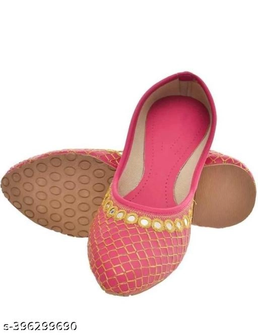 Juttis for Women (Pink, 4)