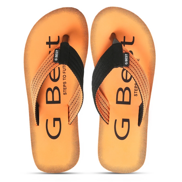 Slippers for Men (Orange & Black, 6)