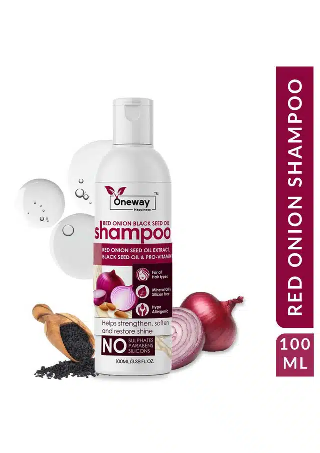 Oneway Happiness Onion Hair Oil and Shampoo Combo (Pack of 2, 100 ml)