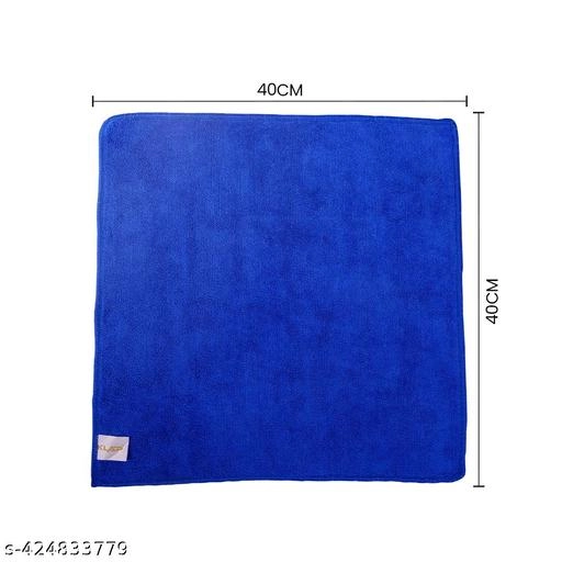 Microfiber Vehicle Cleaning Cloth (Blue, Pack of 2)