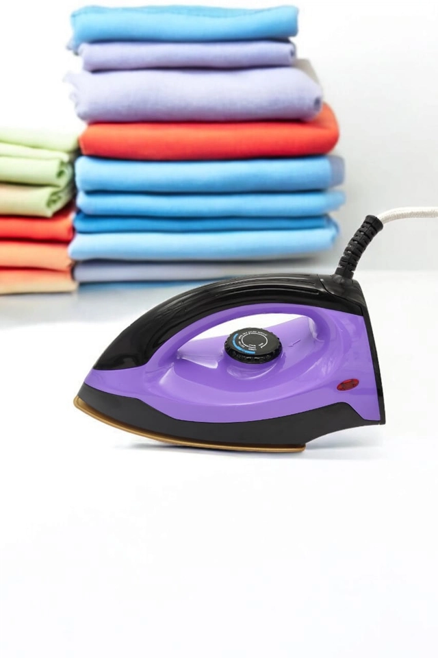 Nissan Home Appliances Vintage Electric Dry Iron (Purple & Black, 1000 W)