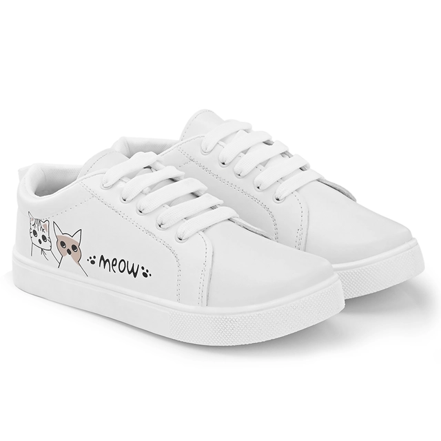 Casual Shoes for Women (White, 4)