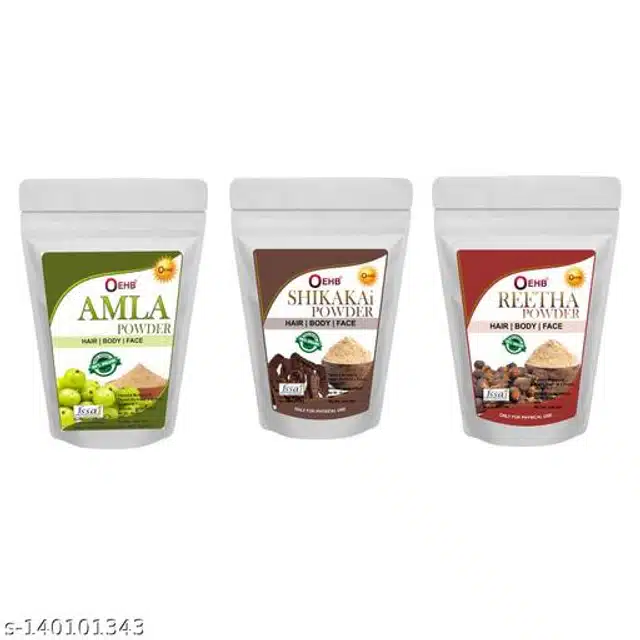 OEHB Amla with Reetha & Shikakai Powder (50 g, Pack of 3)