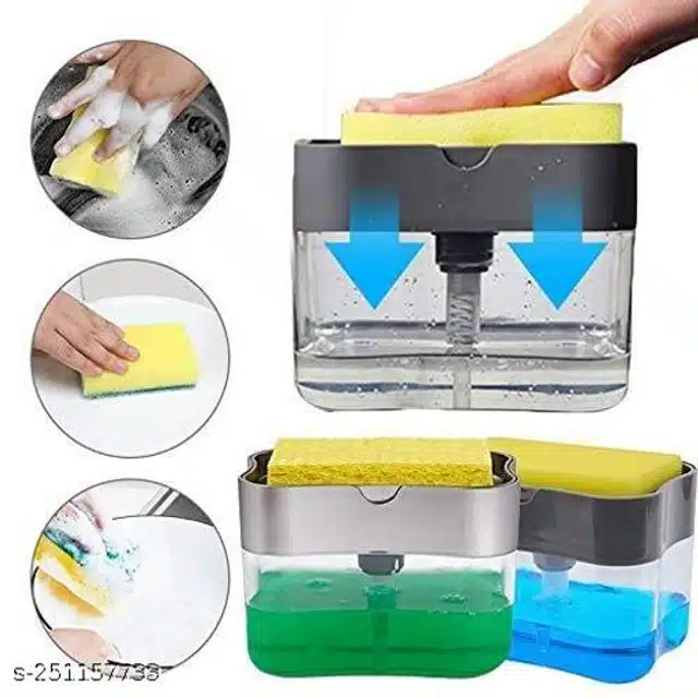 Liquid Soap Dispenser (Multicolor, 400 ml)