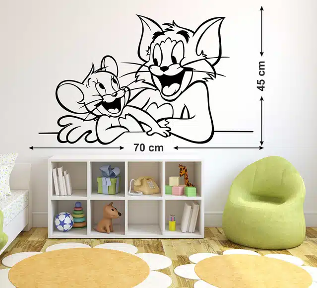 Tom & Jerry Self Adhesive Wall Stickers