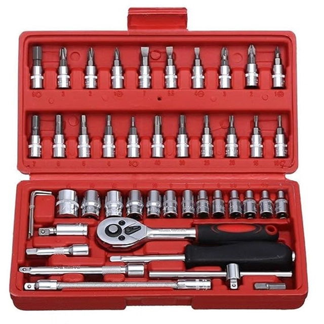 46 In 1 Pcs Hand Tool Kit (Multicolor, Set Of 1))