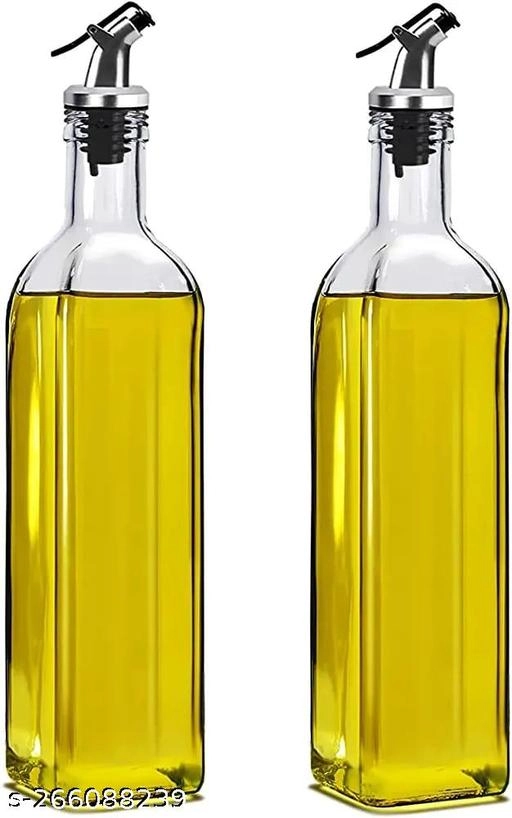 Plastic Leakproof Oil Dispenser (Transparent, 1000 ml)