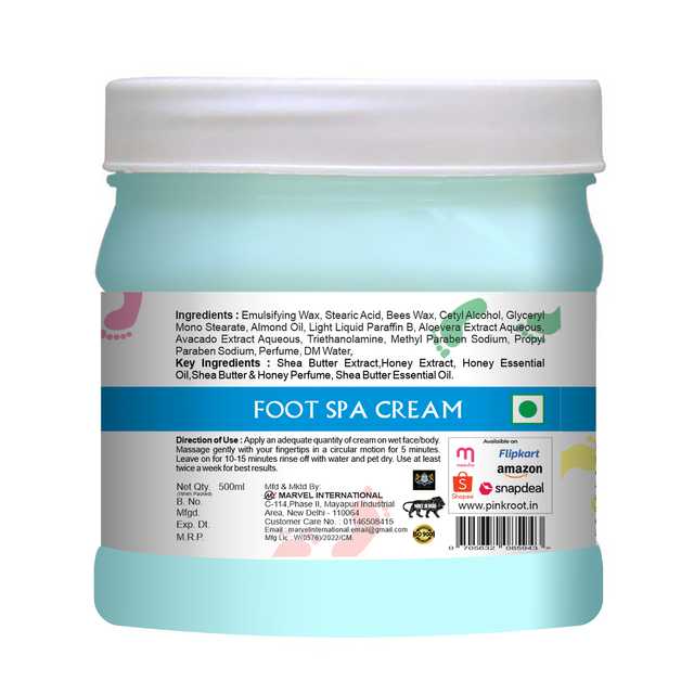 Pink Root Foot Spa Cream (Pack Of 1, 500 ml) (MI-88)