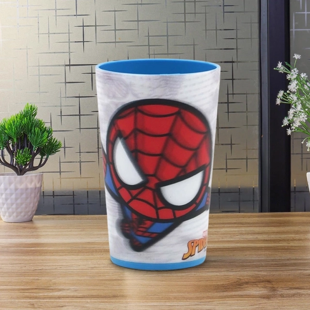 GLUMAN 3D Spiderman Frost Tumbler (300 ml, Pack of 1)