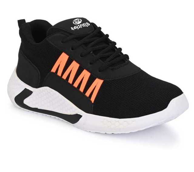 Raysfield Men's Stylish Sports Shoes (Black, 3) (M189)