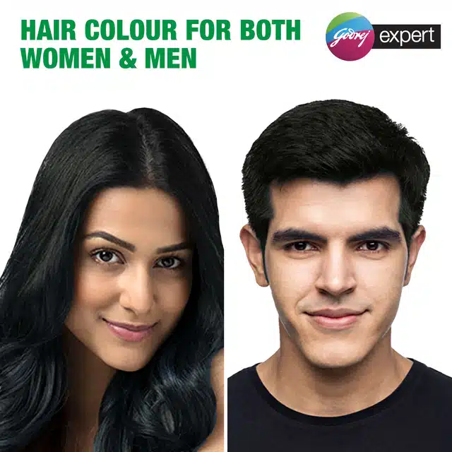 Godrej Expert Rich Crème Hair Colour For Women & Men – (Natural Black Shade) (1.00) (Pack Of 4)