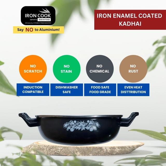 Enamel Coated Kadhai 24 cm