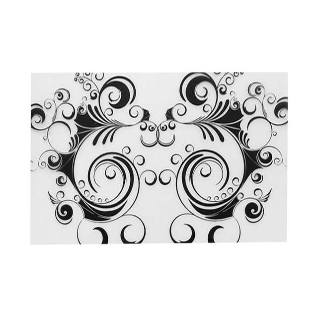 Multipurpose Refrigerator Mats (Black & White, 12 X 17 Inch) (Pack of 4) (W-46)