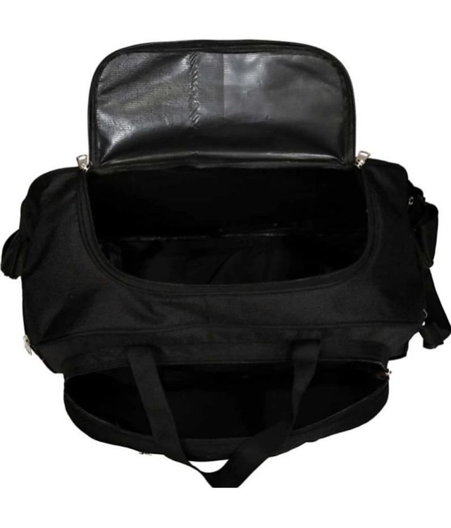 Polyester Solid Duffel Bag (Black, 60 L)