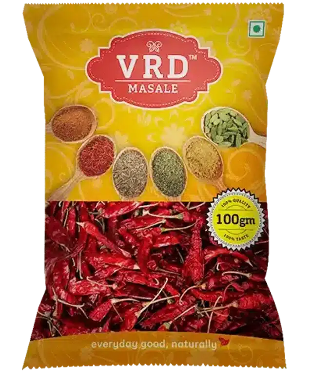 VRD लाल मिर्च साबुत (दांडी) 100 g