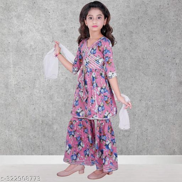 Dupion Silk Kurta Sets for Girls (Multicolor, 2-3 Years)