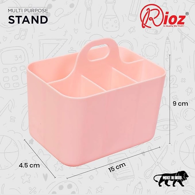 Plastic Multipurpose Storage Basket (Pink)