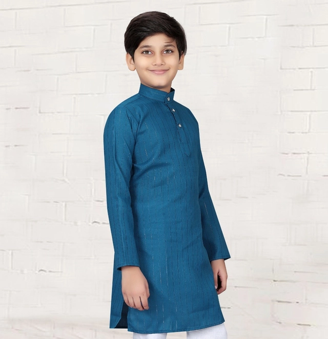 Cotton Kurta without Pyjama for Boys (Blue, 3-5 Years)