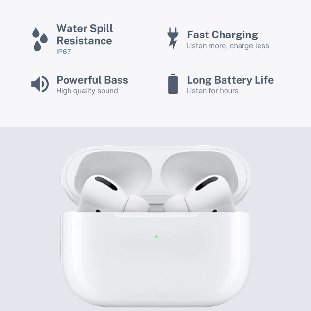 Wireless Bluetooth Earbuds with Charging Case (White)