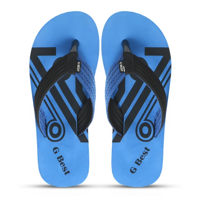 Slippers for Men (Blue & Black, 6)