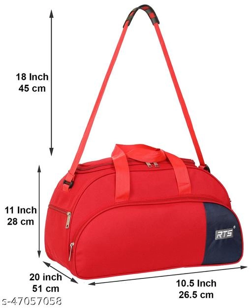 Polyester Duffel Bag (Red & Blue)