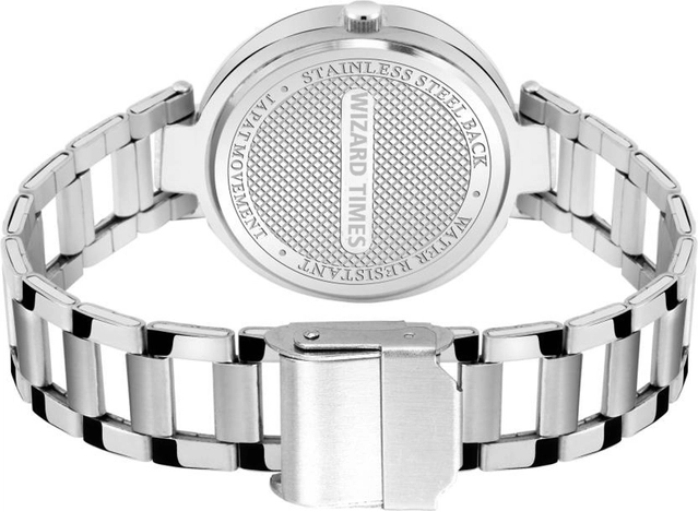 Analog Watch for Women (Silver & Black)